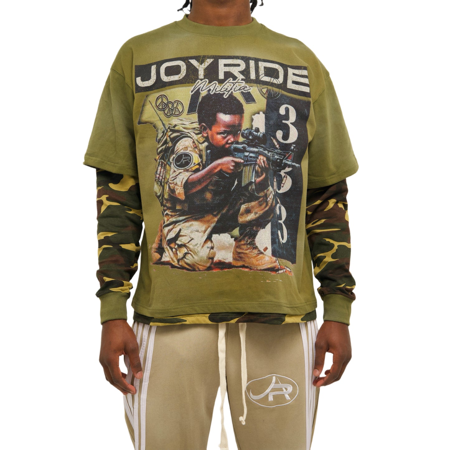 JOY ARMY DOUBLE LAYER T-SHIRT