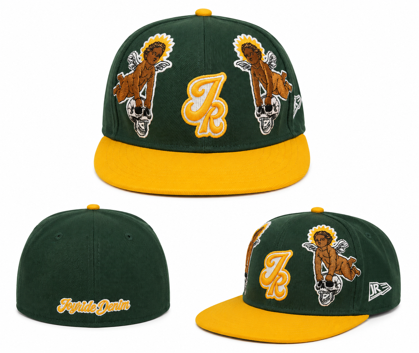 “FLY TOGETHER” GREEN FITTED CAP