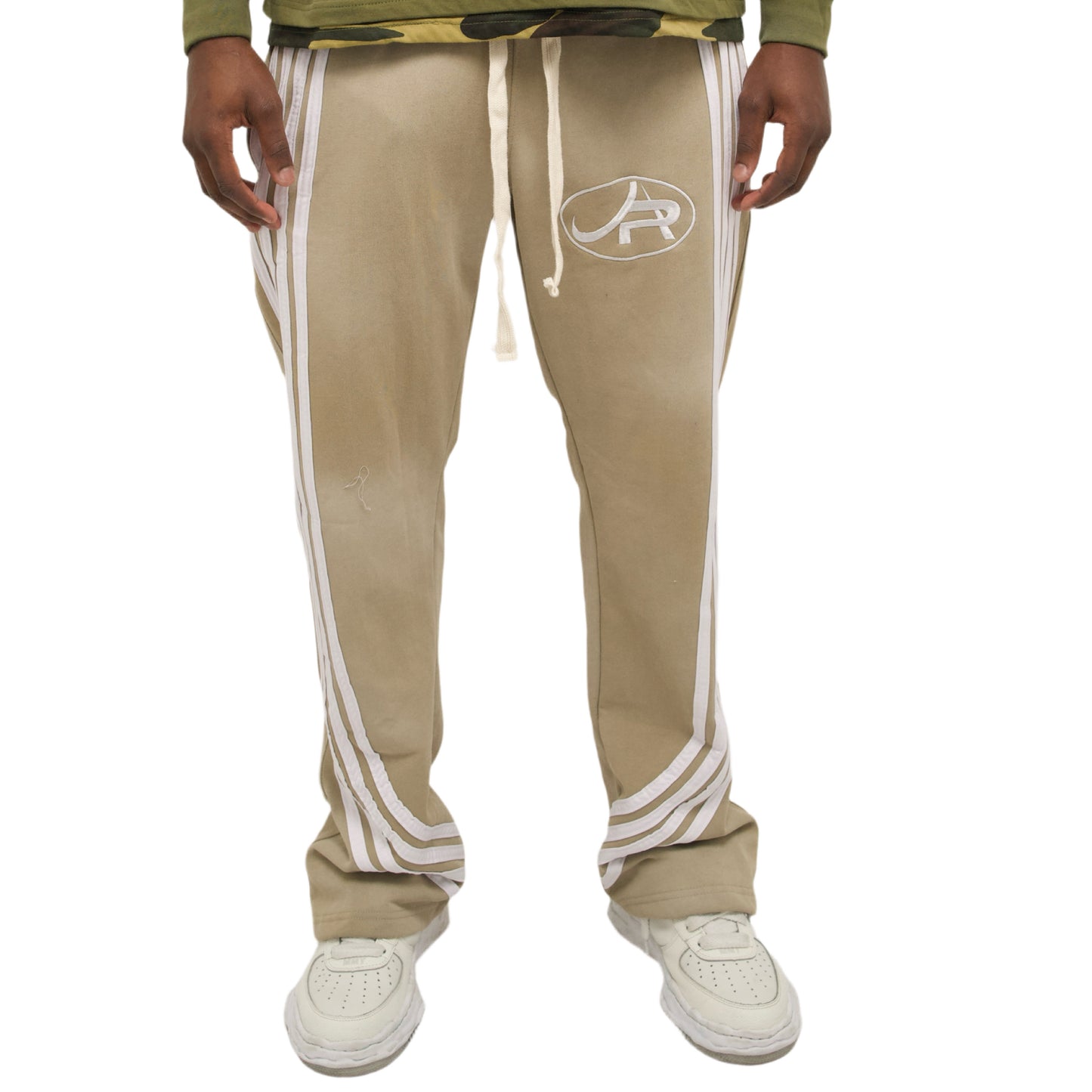 SIGNATURE WASHED TAN FLARE PANTS