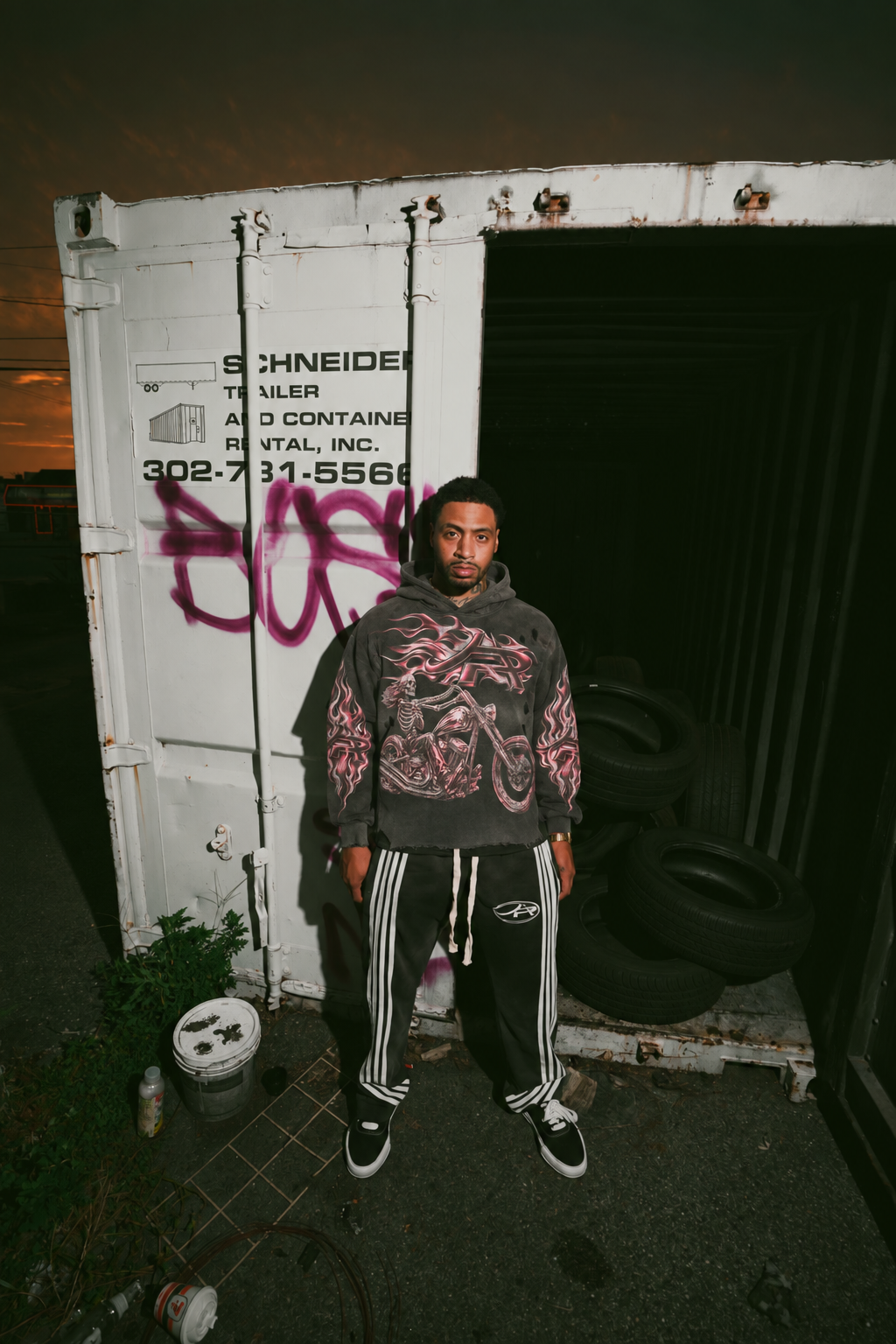 4 Stripe Pants - BLK