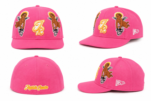 “FLY TOGETHER” PINK FITTED CAP