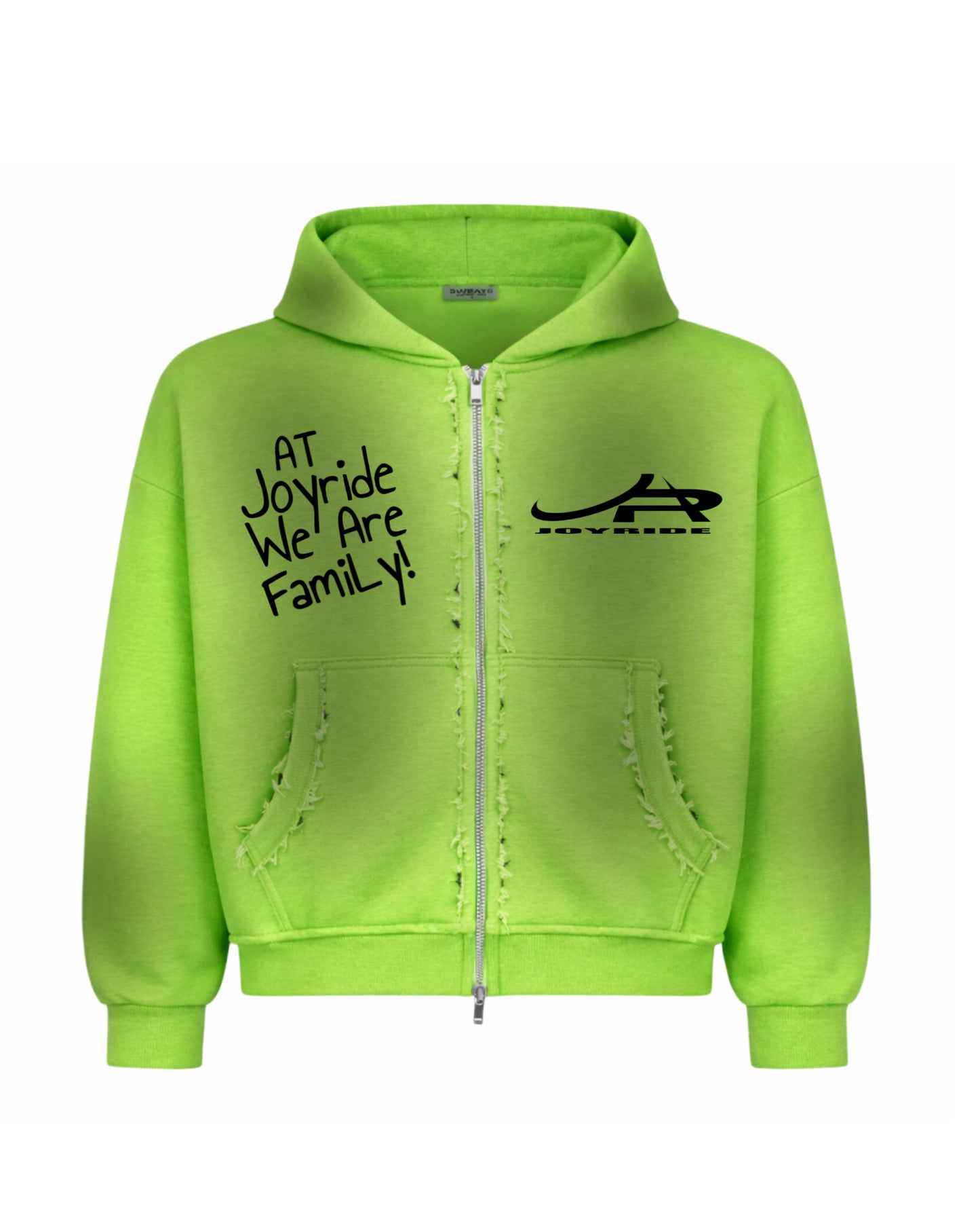 “WE FAMILY” NEON HOODIE