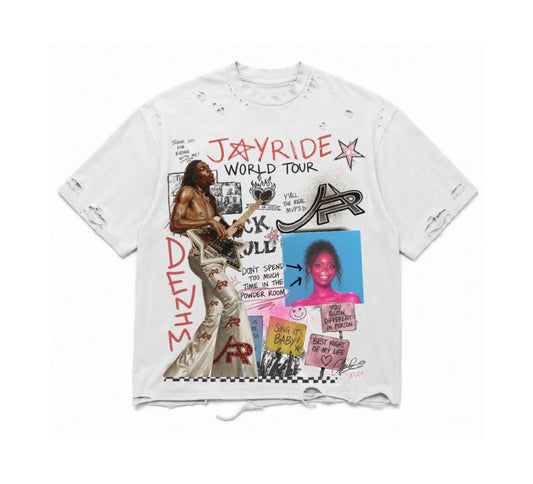 JR “WORLD TOUR” DISTRESSED T-SHIRT