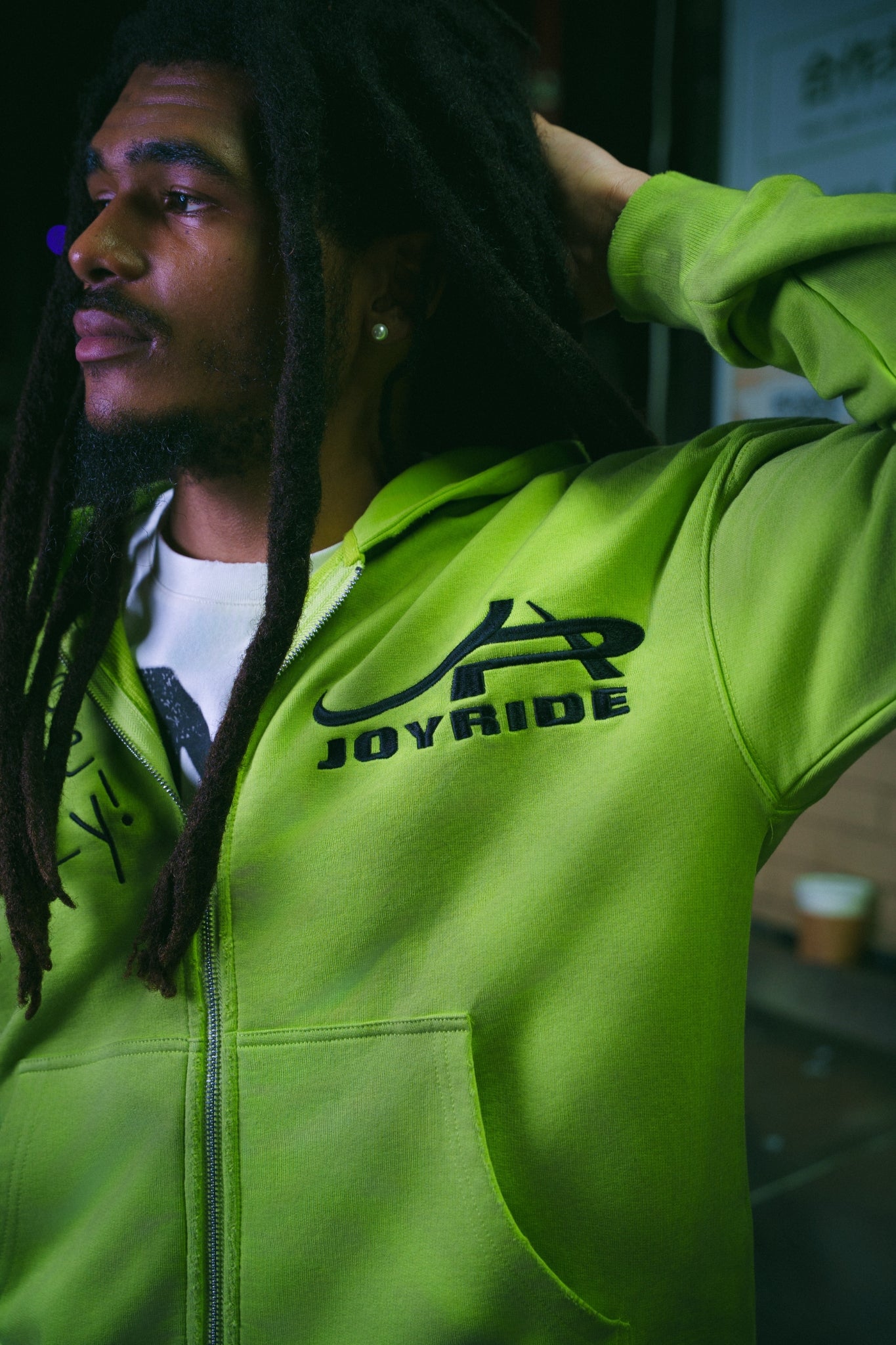 “WE FAMILY” NEON HOODIE